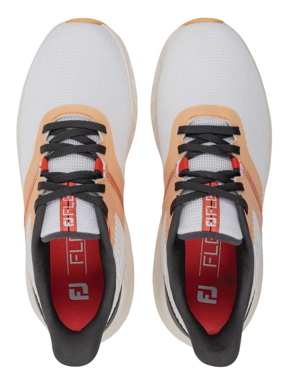 FootJoy Women's Flex Athletic Golf Shoes - White/Pink/Orange
