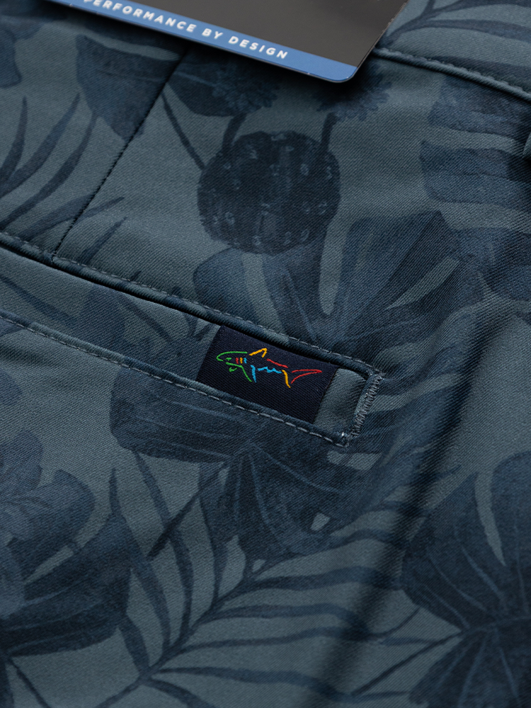 Greg Norman 4-Way Stretch Desert Dream Print Short - Midnight Blue