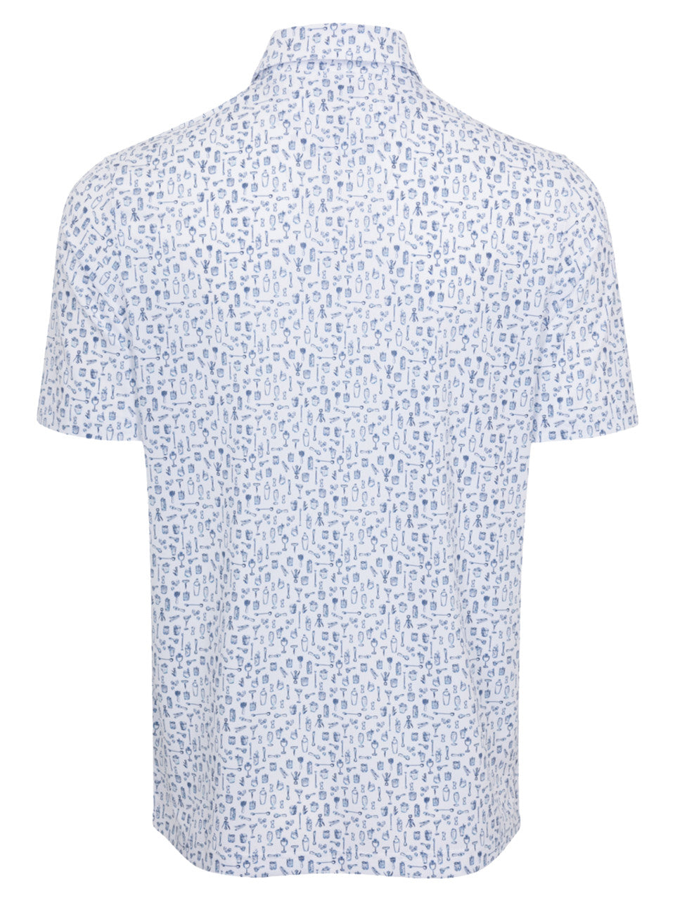 Greg Norman Bartenders Choice Textured Mesh Polo - White