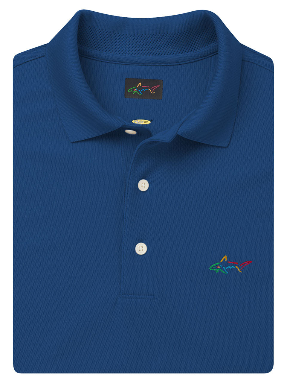 Greg Norman Classic Pique Shark Polo - Deep Cobalt