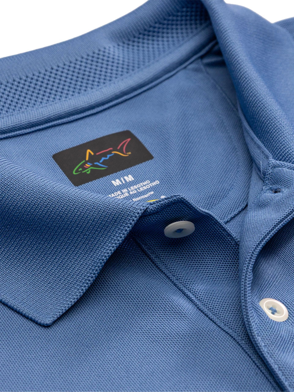 Greg Norman Classic Pique Shark Polo - Riverside Blue