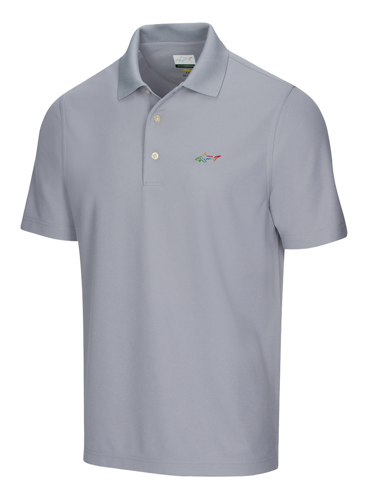 Greg Norman Classic Pique Shark Polo - Sterling