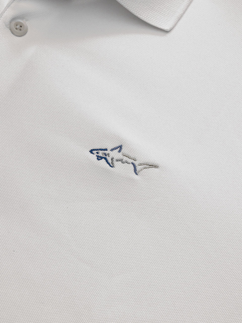Greg Norman Classic Pique Shark Polo - White