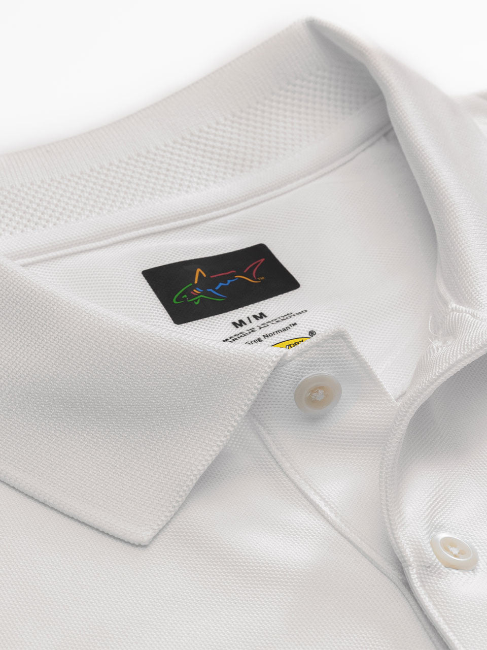 Greg Norman Classic Pique Shark Polo - White
