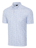 Greg Norman ML75 Clubs Button Down Collar Polo - White