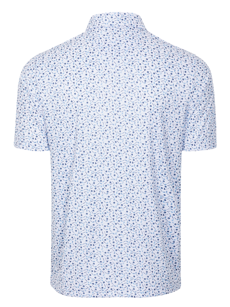 Greg Norman ML75 Clubs Button Down Collar Polo - White