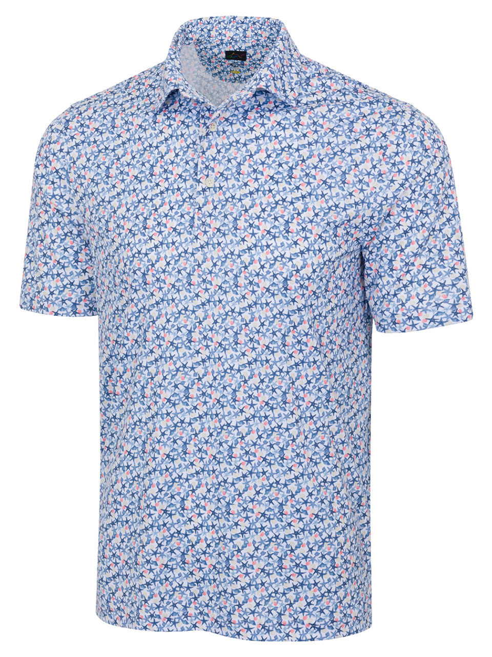 Greg Norman ML75 Starfish Printed Polo - White