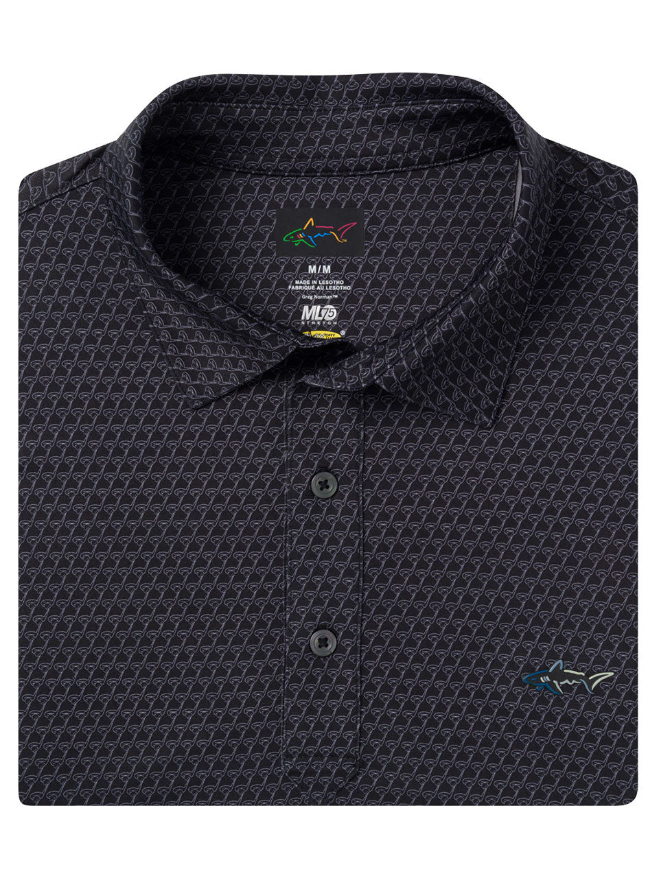 Greg Norman ML75 Stretch Driver Ball Polo - Black