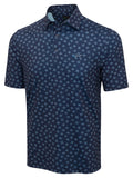 Greg Norman ML75 Stretch Floral Foulard Polo - Navy