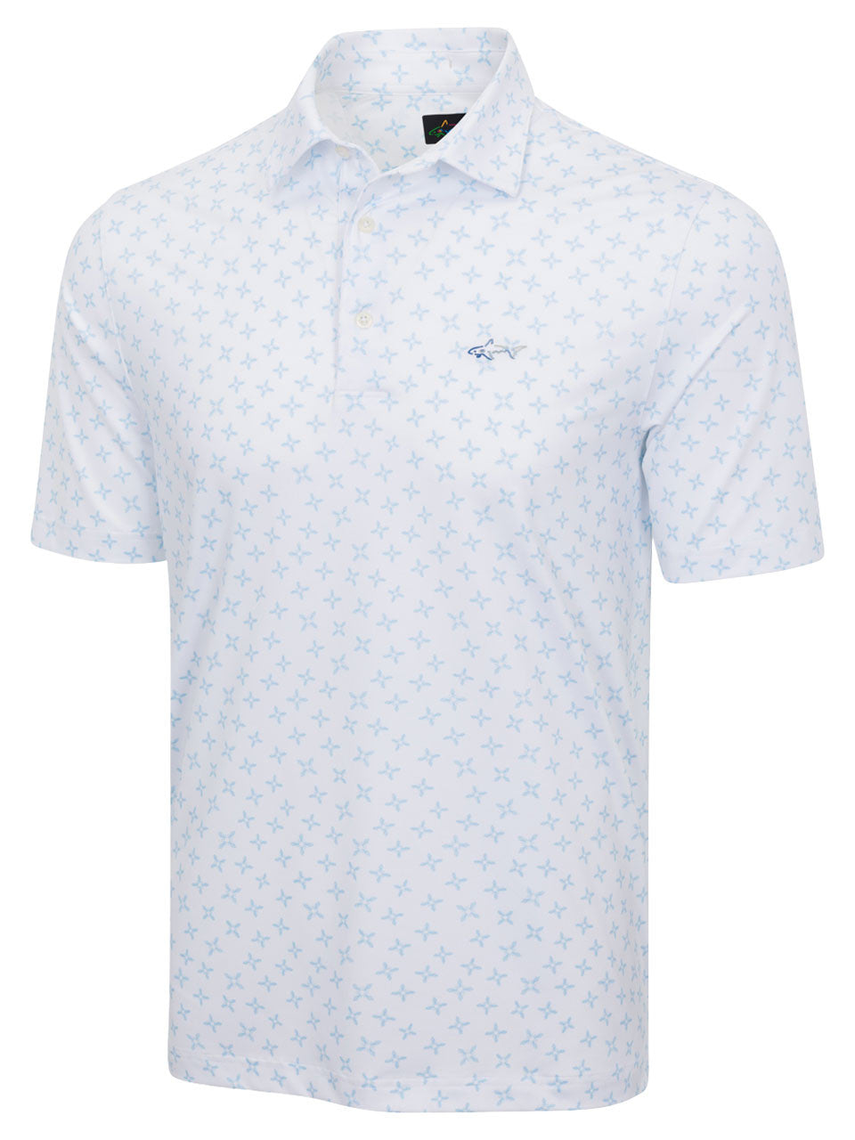 Greg Norman ML75 Stretch Floral Foulard Polo - White