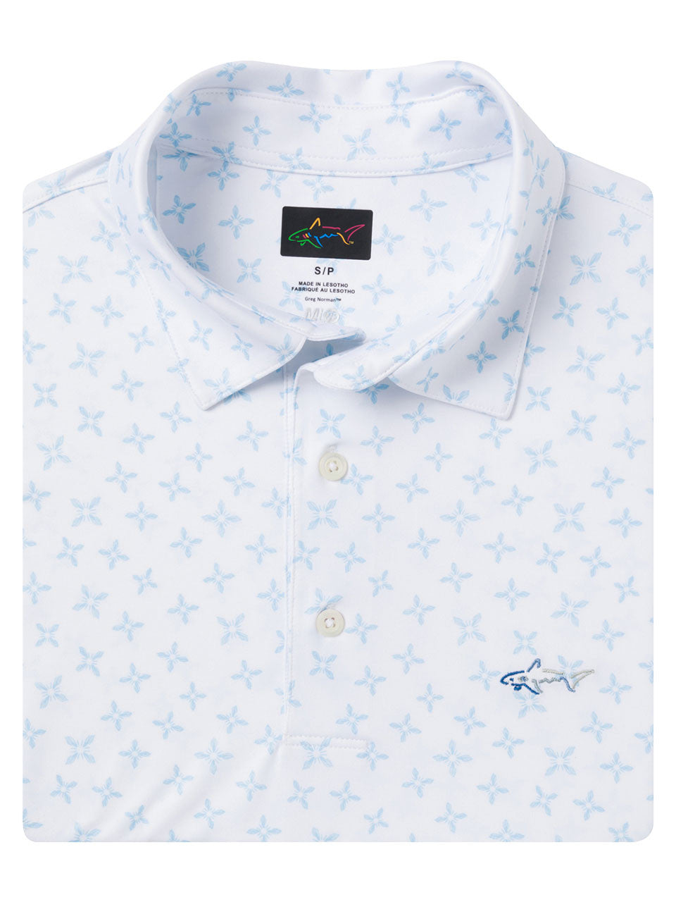 Greg Norman ML75 Stretch Floral Foulard Polo - White