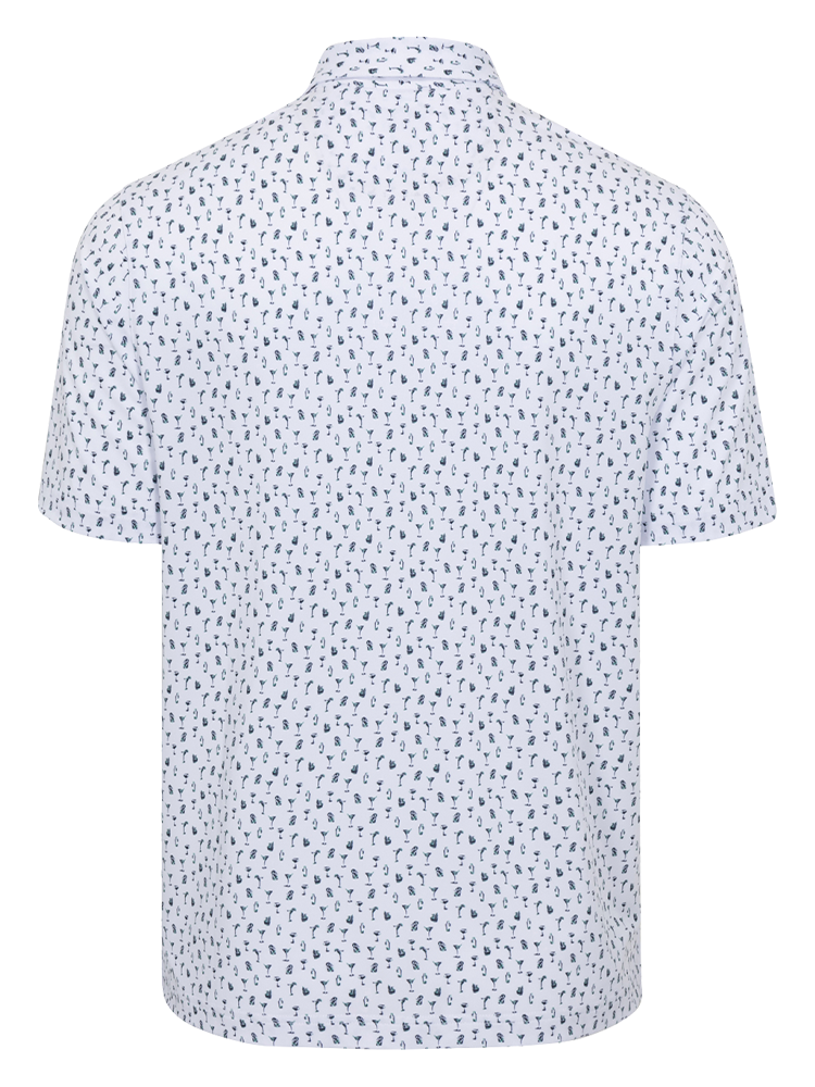 Greg Norman ML75 Stretch Jersey Colada Polo - White