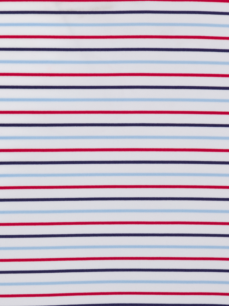 Greg Norman ML75 Stretch Jersey Game Day Stripe Polo - White