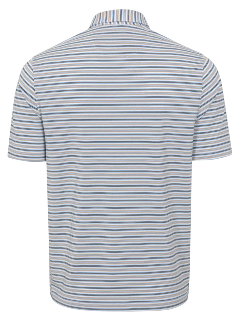 Greg Norman ML75 Stretch Jersey Horizon Stripe Polo - White