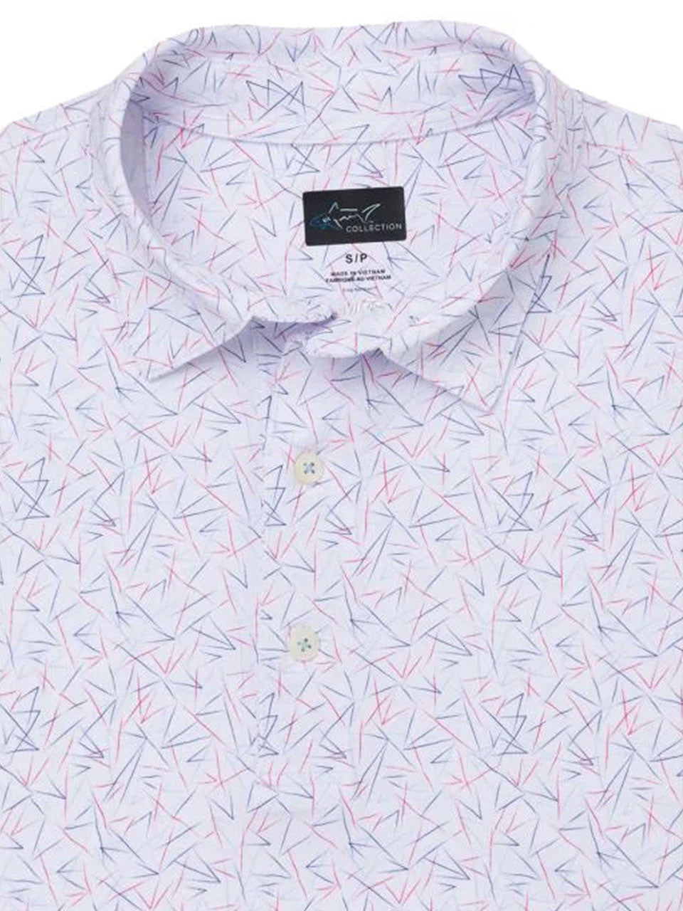 Greg Norman ML75 Stretch Jersey Victory Flag Polo - White