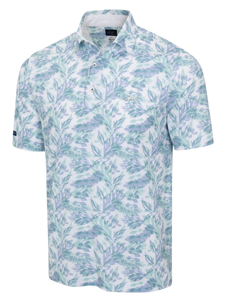 Greg Norman ML75 Stretch Mesh Island Breeze Polo - White