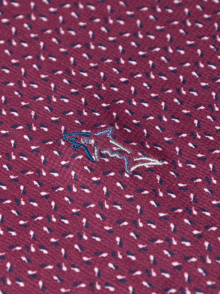 Greg Norman Play Dry Mini Abstract Spread Polo - Grape Wine