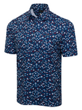 Greg Norman Play Dry Shark Fins Polo - Navy