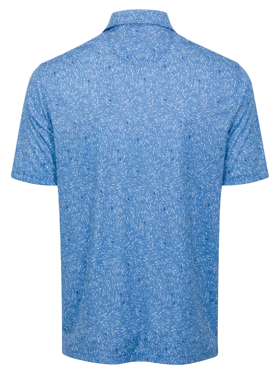 Greg Norman Shark Frenzy Print Polo - Blue Cloud