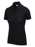 Greg Norman Women's Freedom Micro Pique Short Sleeve Polo - Black