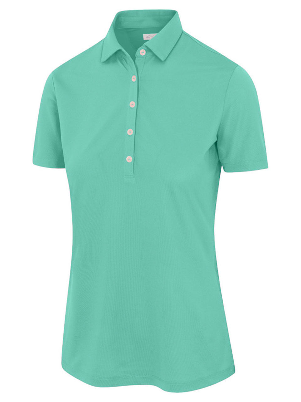 Greg Norman Women's Freedom Micro Pique Short Sleeve Polo - Sea Tint