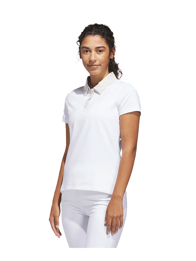 adidas Womens Ultimate365+ Grid Climacool Polo - Wonder Alumina