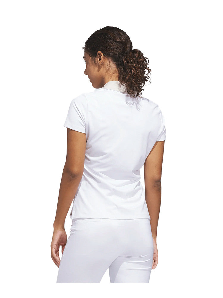 adidas Womens Ultimate365+ Grid Climacool Polo - Wonder Alumina