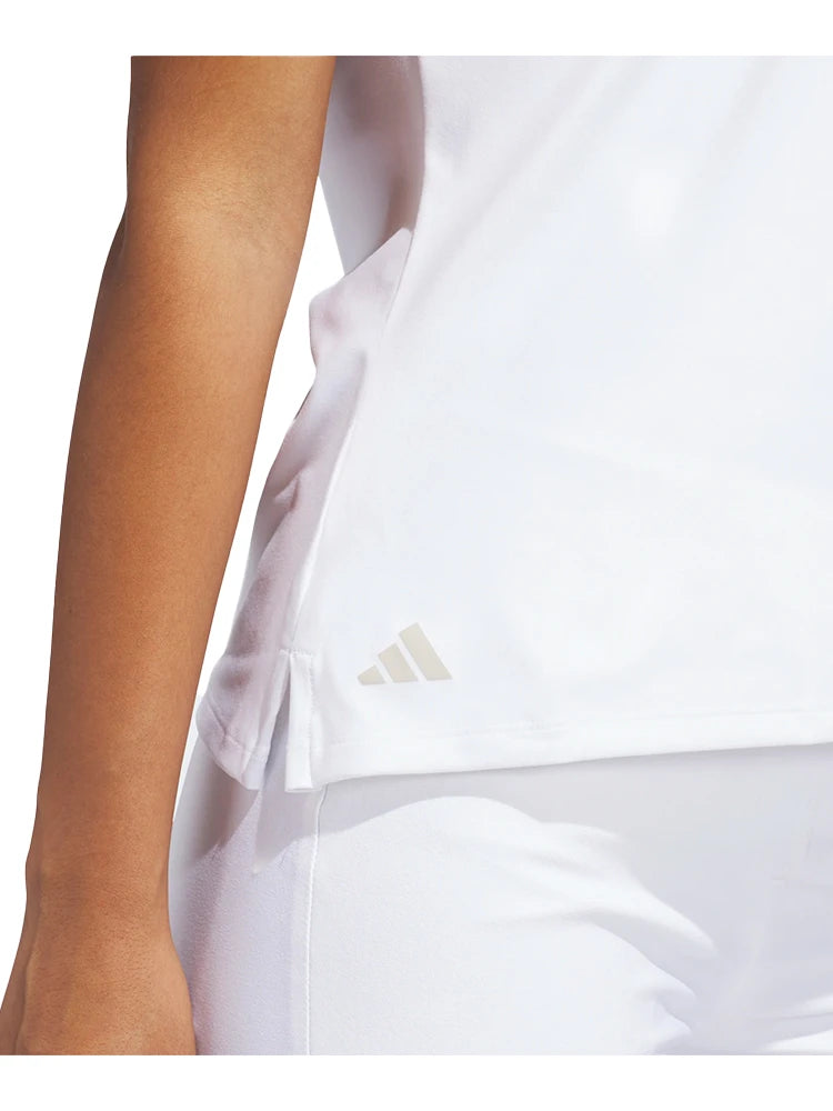 adidas Womens Ultimate365+ Grid Climacool Polo - Wonder Alumina