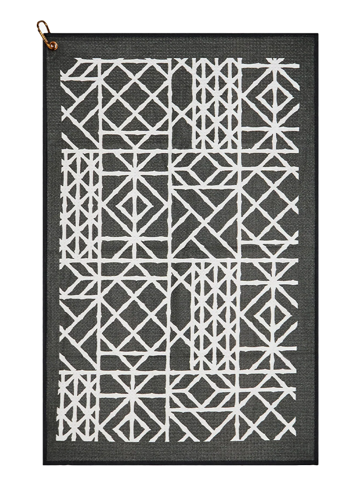 Malbon Antillies Golf Towel - Dark Olive/Cream