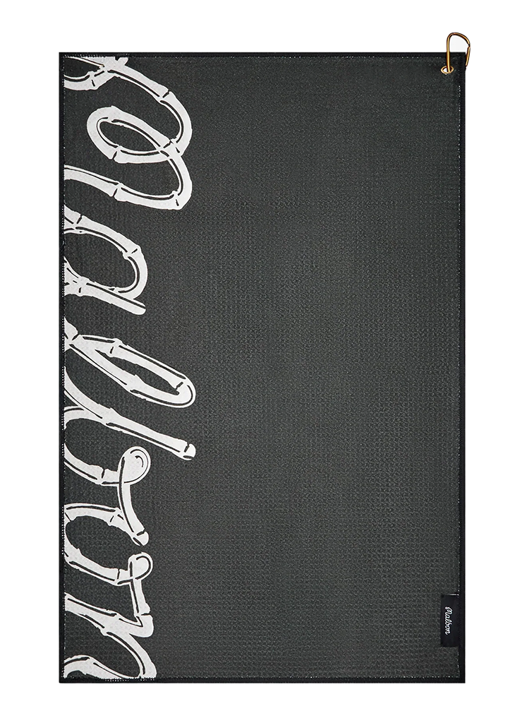 Malbon Antillies Golf Towel - Dark Olive/Cream
