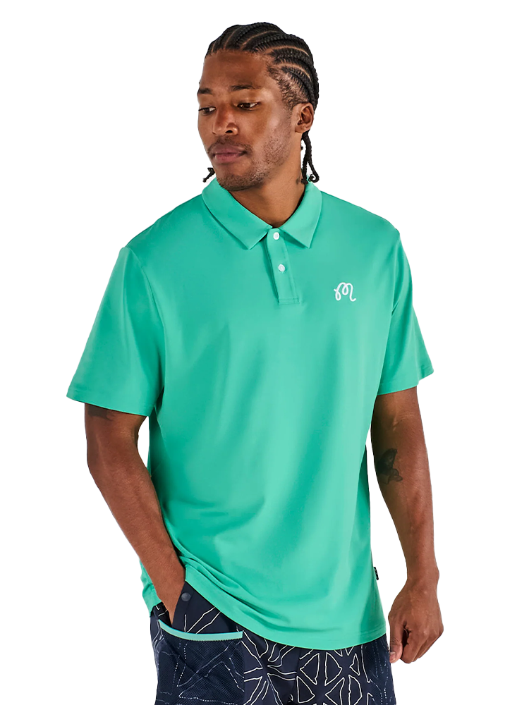 Malbon Fairway Polo - Marine Green