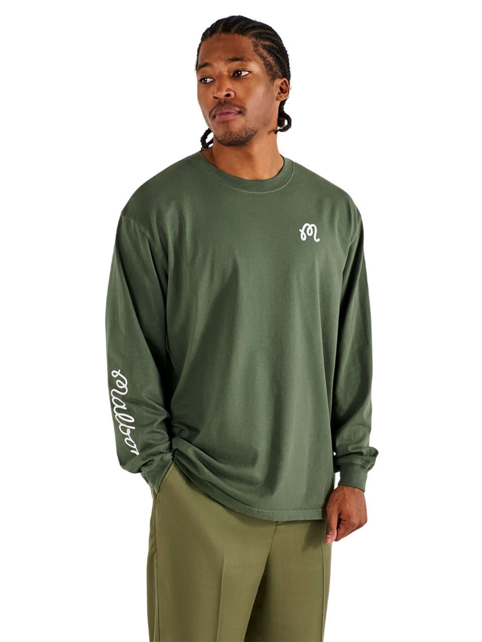 Malbon Gorse Long Sleeve Tee - Olivine