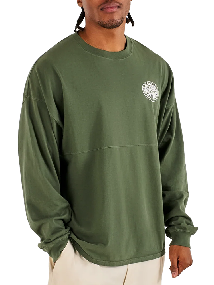 Malbon Horizon Long Sleeve Tee - Olivine