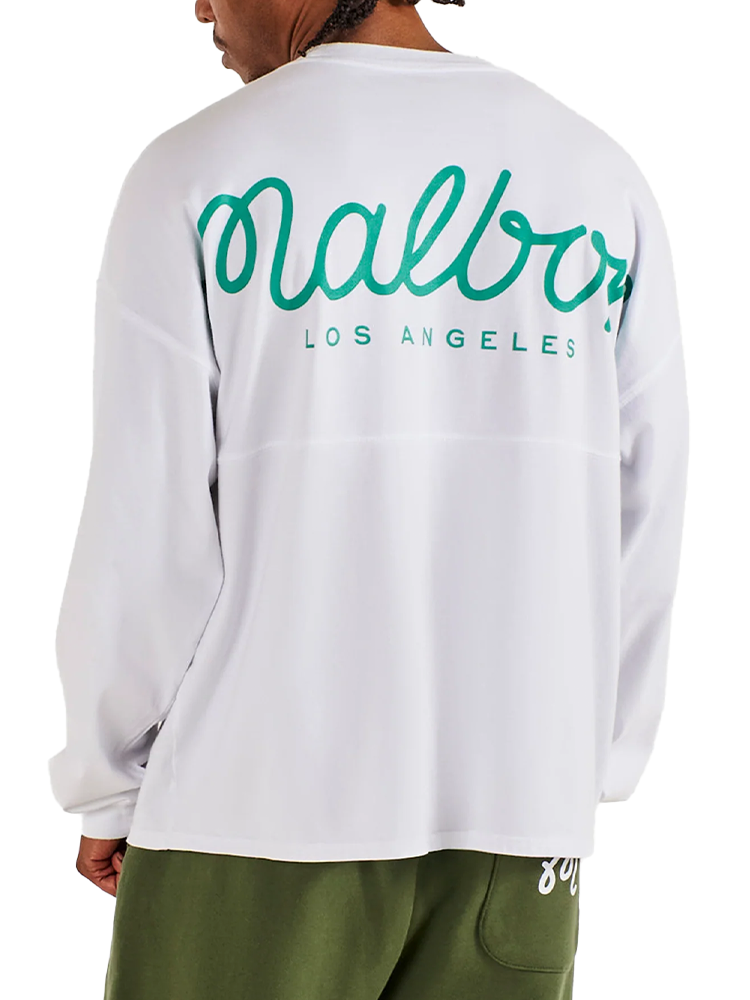 Malbon Horizon Long Sleeve Tee - White