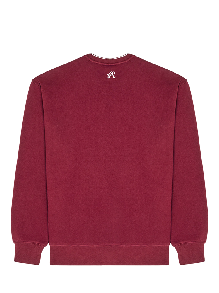 Malbon Monarch Crewneck - Red Mahogany
