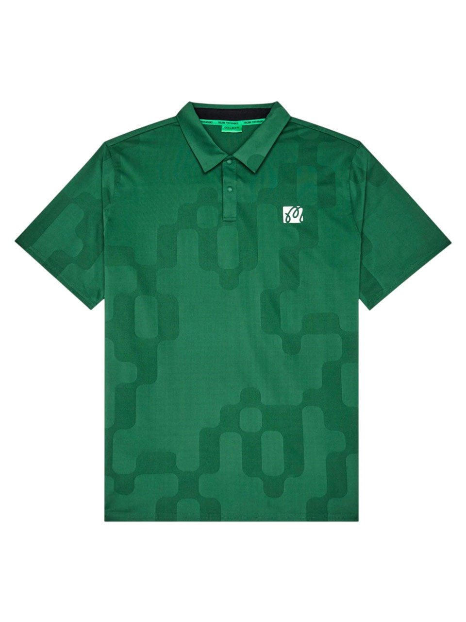 Malbon Performance Mesh Paneled Polo - Eden