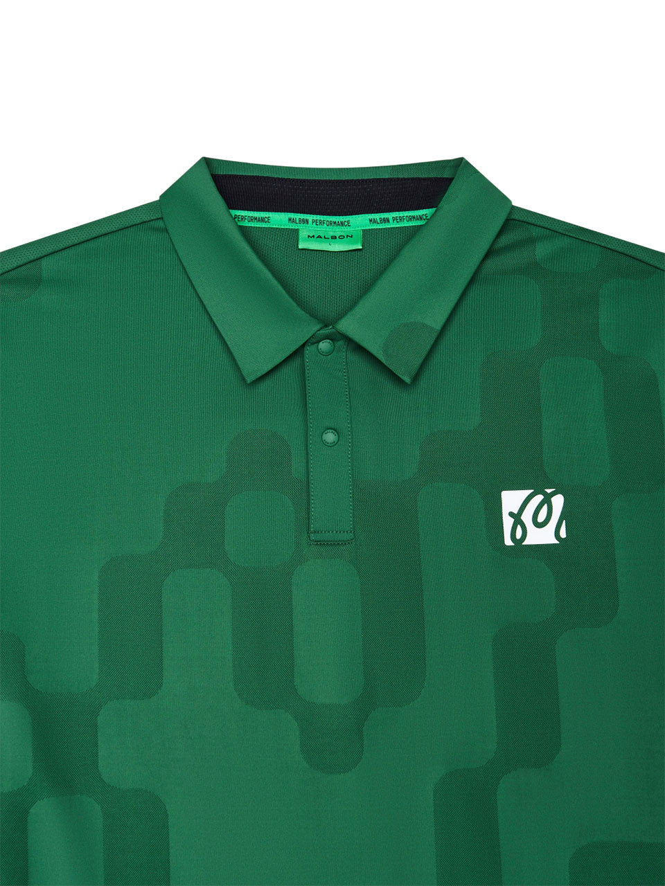Malbon Performance Mesh Paneled Polo - Eden
