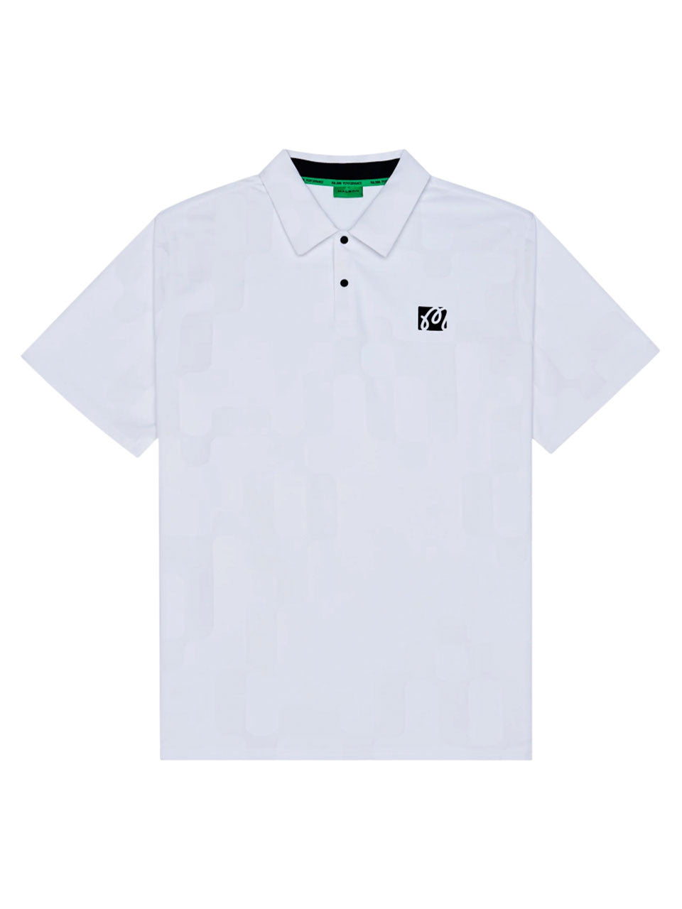 Malbon Performance Mesh Paneled Polo - White