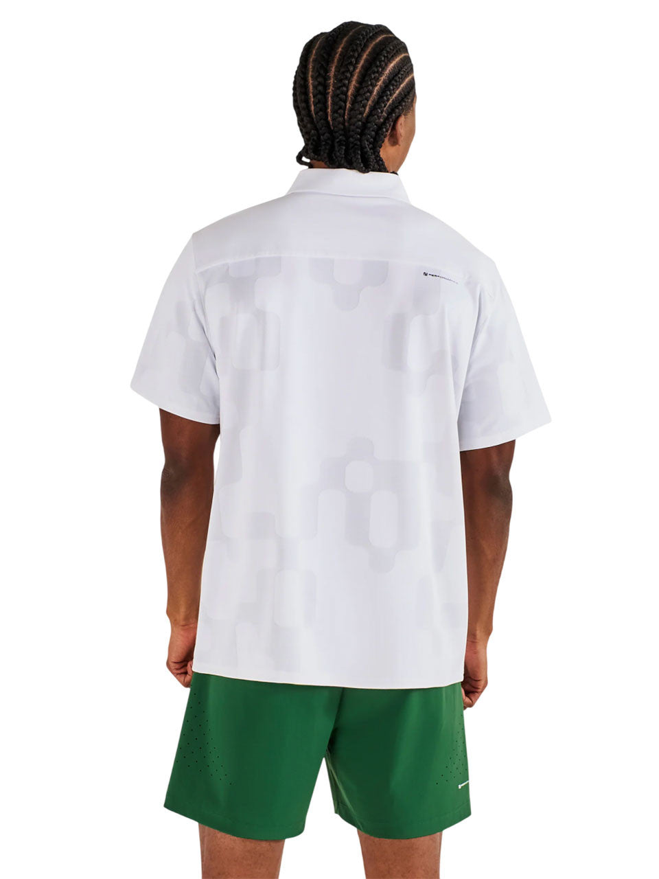 Malbon Performance Mesh Paneled Polo - White
