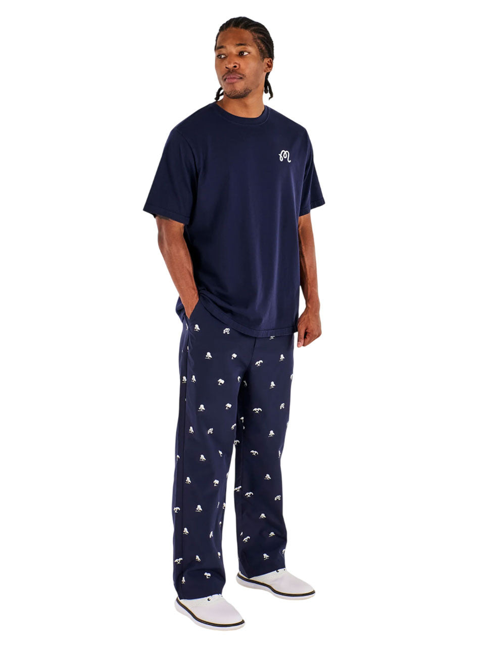 Malbon Torrey Pines Bermuda Eagle Tee - Baritone Blue