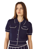 Malbon Womens Jacqueline Polo - Midnight