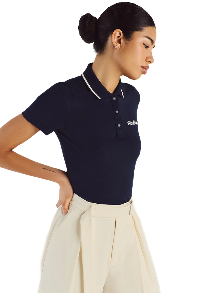 Malbon Womens Paloma Polo - Navy