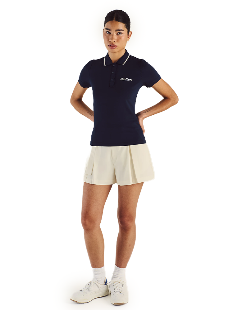 Malbon Womens Paloma Polo - Navy