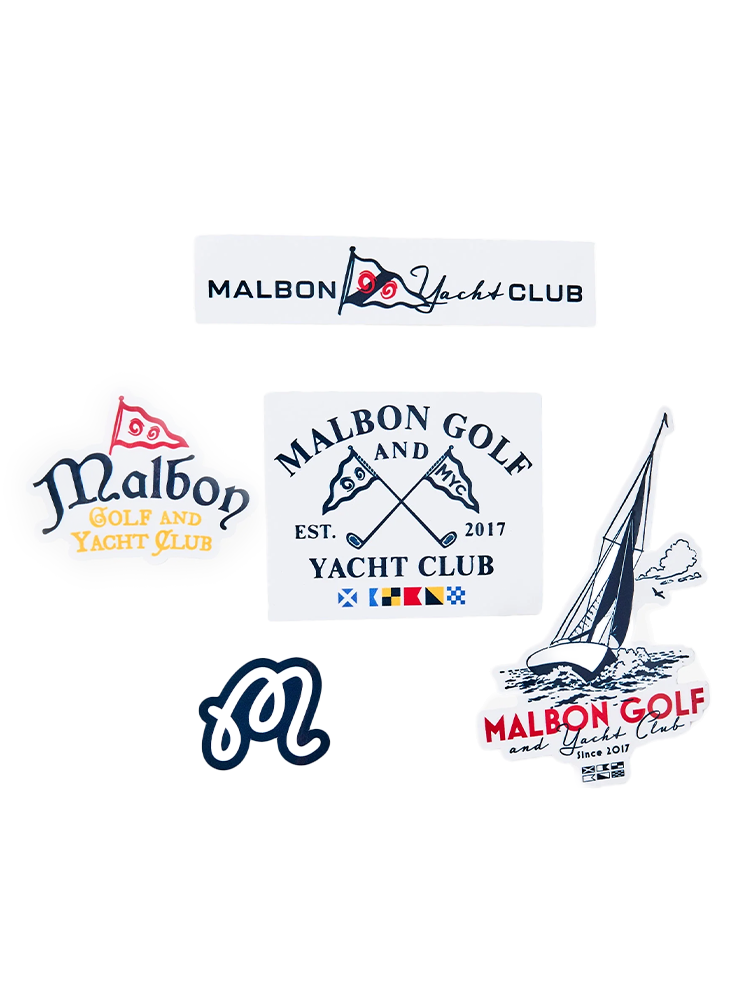Malbon Yacht Club Sticker Pack - Multi