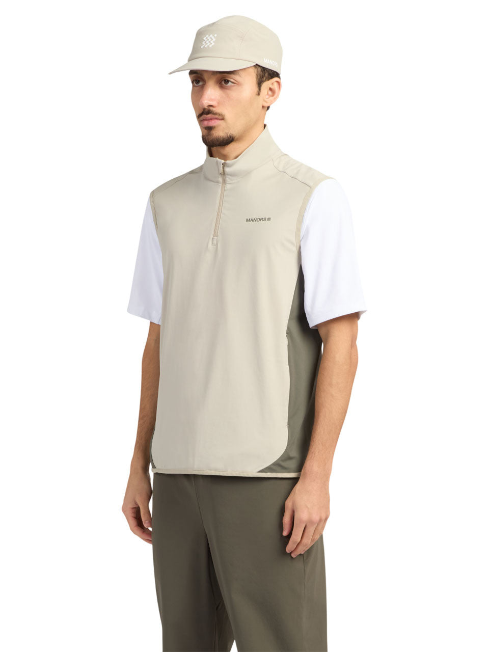 Manors Golf 1/4-Zip Tech Vest - Vapour