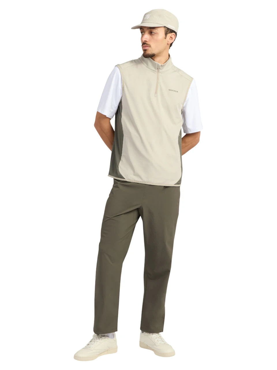 Manors Golf 1/4-Zip Tech Vest - Vapour