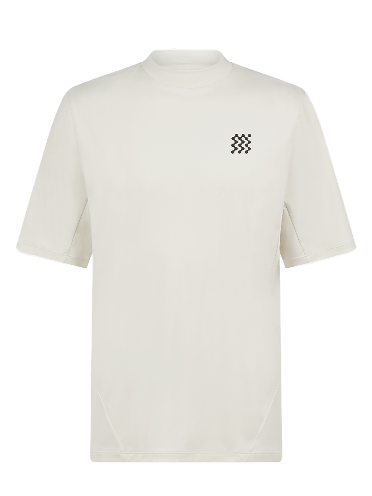 Manors Golf Course Mock Neck Polo - Pebble