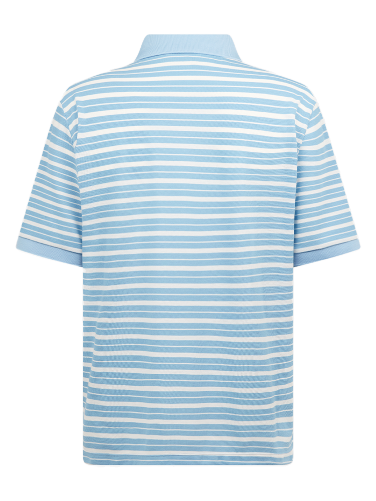 Manors Golf GOAT Pique Monogram Polo - Sky Blue