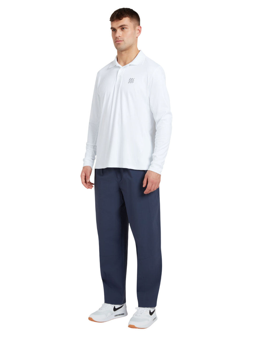 Manors Golf Long Sleeve Course Polo - White