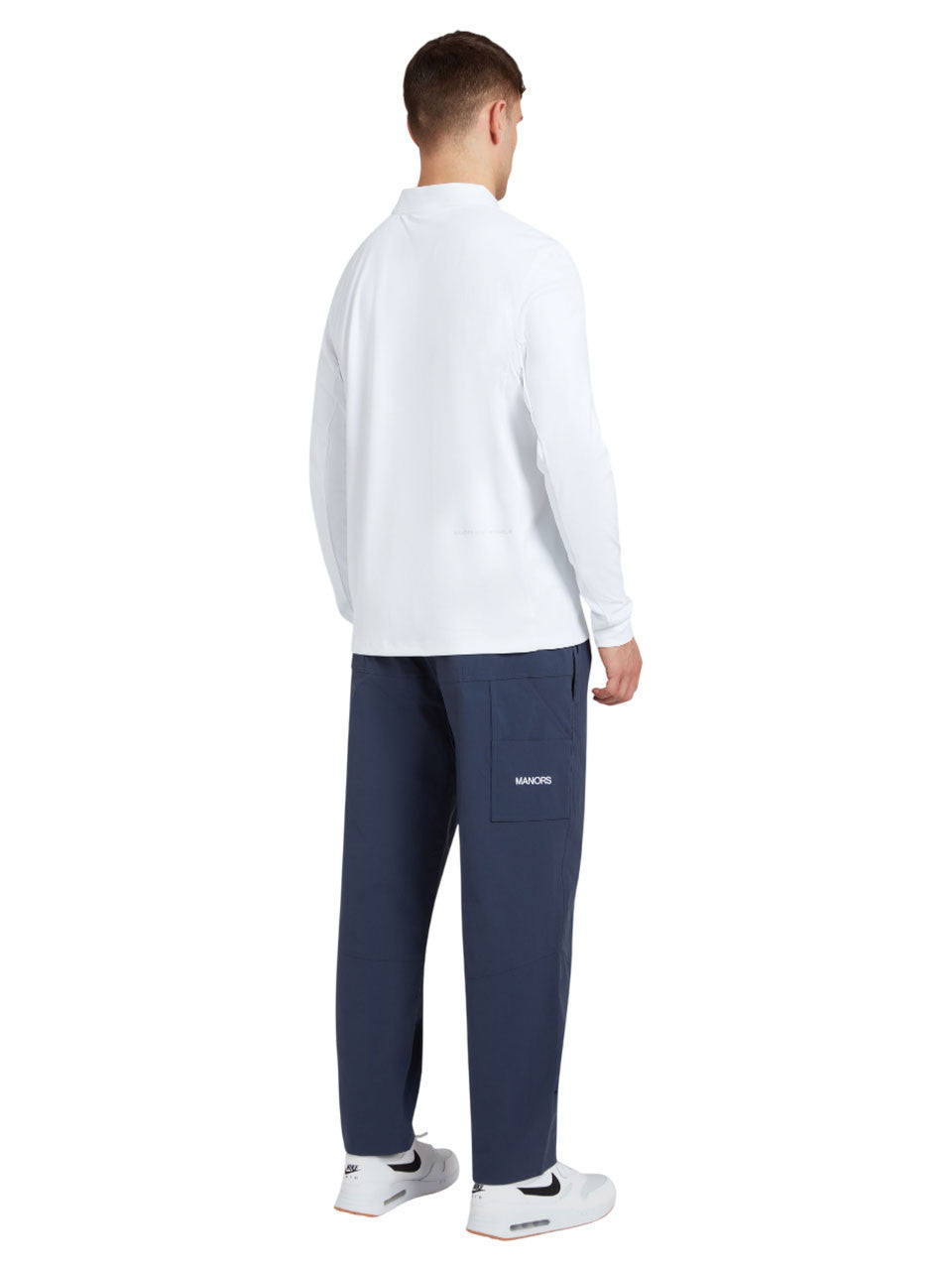 Manors Golf Long Sleeve Course Polo - White